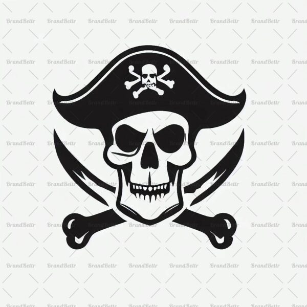 Piratenschädel und gekreuzte Knochen